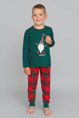 Vianočné chlapčenské pyžamo Italian Fashion Narwik mega soft zelené