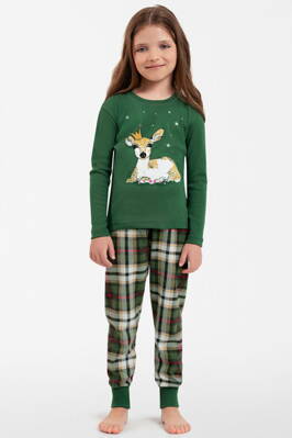 Vianočné dievčenské pyžamo Italian Fashion Zonda zelené