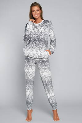 Vianočné dámske domáce oblečenie Italian Fashion Snow šedé