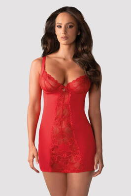 Sexi košieľka Obsessive Heartina Chemise červená + tangá ZDARMA!