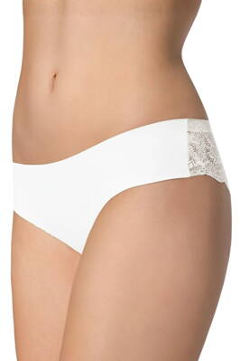 Bezšvové brazílske nohavičky brazilky Julimex Tanga Panty biele