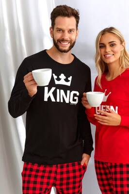 Bavlnené pánske pyžamo s dlhým rukávom Royal Family King Dn-nightwear PMB.9761