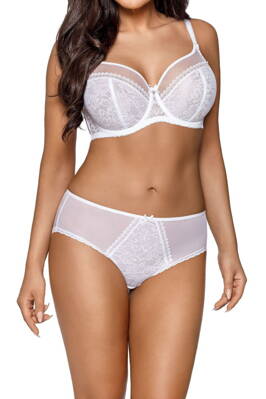 Podprsenka nevystužená Ava Lingerie Crystal Soft 1396 biela SK