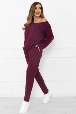 Dámska tepláková súprava Italian Fashion Karina burgundy