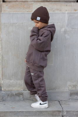 Detské tepláky I Love Milk Pure Savannah Tan hnedé