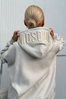 Dámska tepláková mikina klokanka s kapucňou Mosquito Mesh Coconut kokosová