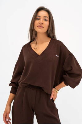 Dámska tepláková mikina soft Mosquito Ollie Brown hnedá