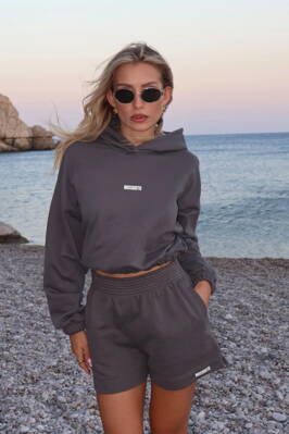 Dámske teplákové kraťasy Mosquito Bane Dark Stone grafitové