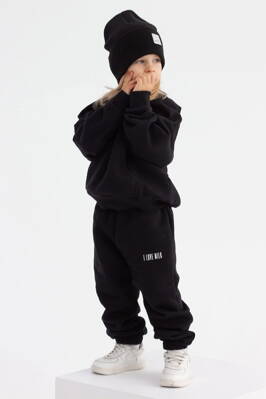 Detské tepláky I Love Milk Pure Black čierne