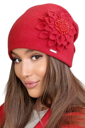 Červená dámska elegantná čiapka Kamea Cruz 
