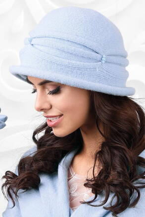 Blankytne modrý luxusný dámsky zimný klobúk Kamea Verona