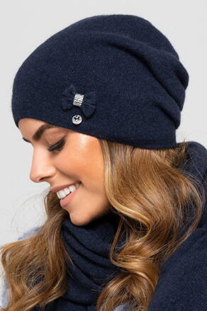 Tmavomodrá elegantná zimná dámska čiapka Kamea Florida