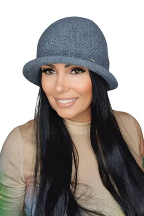 Tmavošedý luxusný dámsky zimný klobúk Kamea Munira