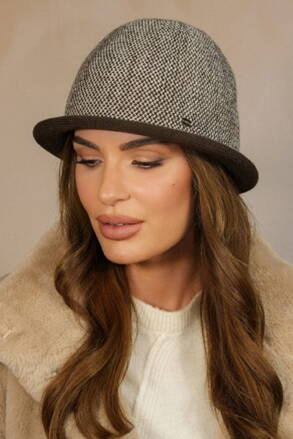 Hnedý elegantný dámsky klobúk na zimu Kamea Zelda