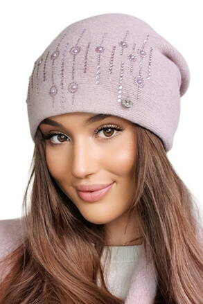 Ružová dámska štýlová zimná čiapka Kamea Eleni