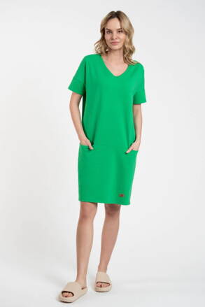 Dámska tunika tepláková krátky rukáv Italian Fashion Kalta zelená
