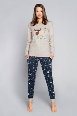 Dámske bavlnené pyžamo Italian Fashion Bizonia mega soft