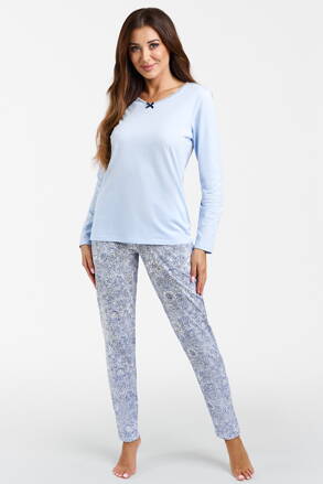 Dámske bavlnené pyžamo Italian Fashion Salli mega soft nebesky modré