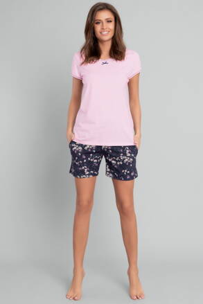 Dámske bavlnené pyžamo krátke Italian Fashion Celestina ružové