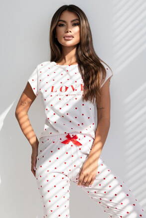 Valentínske dámske bavlnené pyžamo Sensis Love Is All