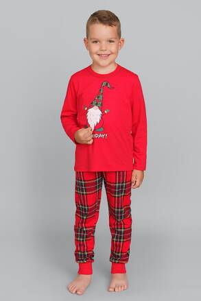 Vianočné chlapčenské pyžamo Italian Fashion Narwik mega soft červené