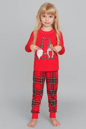 Dievčenské pyžamo Italian Fashion Santa mega soft červené