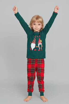 Dievčenské pyžamo Italian Fashion Santa mega soft zelené