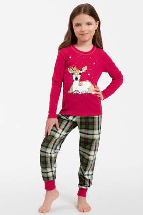 Vianočné dievčenské pyžamo Italian Fashion Zonda ružové