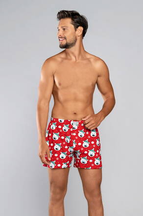 Vianočné pánske boxerky Italian Fashion Balu červené