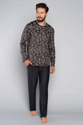 Luxusné pánske pyžamo dlhý rukáv Italian Fashion Pinus