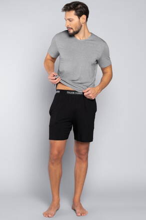 Pánske viskózové pyžamo krátke Italian Fashion Dallas šedé