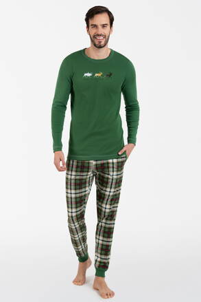 Pánske pyžamo Italian Fashion Seward mega soft zelené