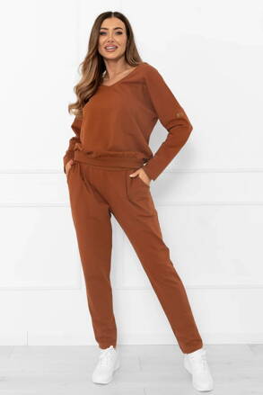 Dámska tepláková súprava Italian Fashion Karina tehlová