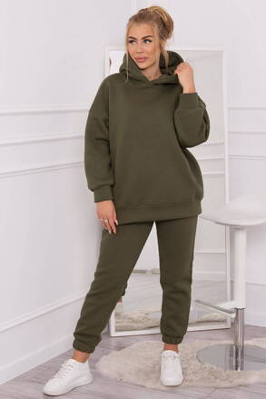 Dámska tepláková súprava s kapucňou Kesi Paris khaki
