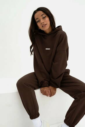 Dámska tepláková mikina s kapucňou Mosquito Icon Dark Chocolate hnedá