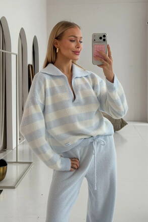 Dámsky pletený sveter Mosquito Vivi Soft svetlomodrý