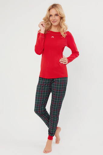 Dámske pyžamo Italian Fashion Foggia mega soft červené