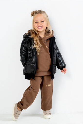 Detské tepláky I Love Milk Pure Choco Brown hnedé