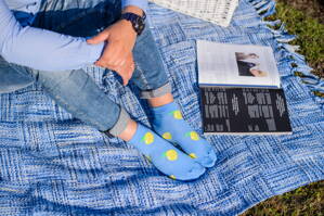 Ponožky členkové Steven 025-004 blankytne modré