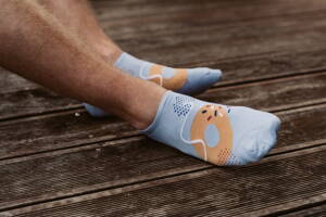 Ponožky členkové Steven 021-004 blankytne modré