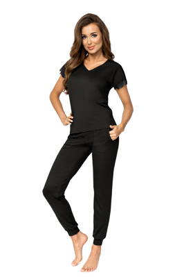 Elegantné dámske pyžamo Donna Demi čierne