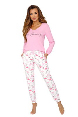 Štýlové dámske pyžamo Donna Flamingo ružové