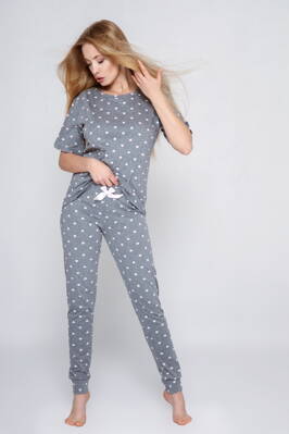 Dámske bavlnené pyžamo so srdiečkami Sensis Cristine
