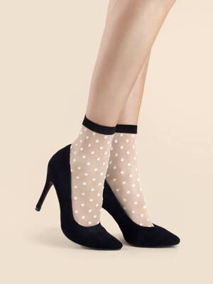 Silonkové ponožky bodkované Fiore Bubble Gum