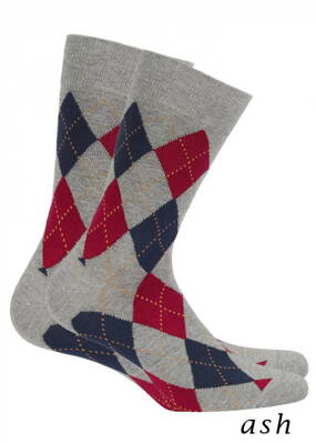 Pánske ponožky vzorované Wola Perfect Man W491 Ash