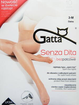 Pančuchy s otvorenou špičkou silonky Gatta Senza Dita 10 DEN