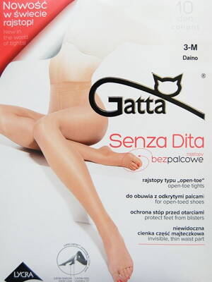 Pančuchy s otvorenou špičkou silonky Gatta Senza Dita 10 DEN