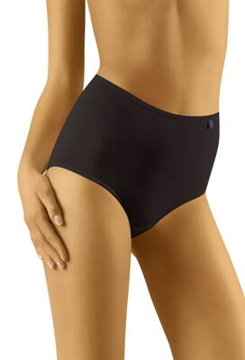 Bavlnené nohavičky s vyšším pásom pre plnoštíhle Wol-Bar Tahoo Maxi+ čierne