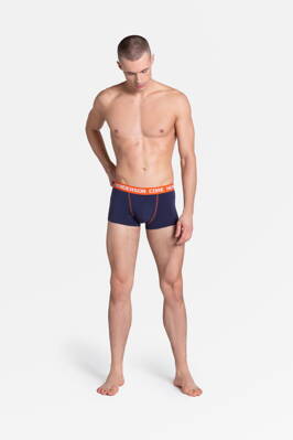 2 PACK boxerky Henderson Loyd 38837 tmavomodré a oranžové