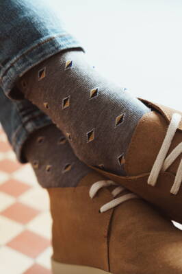 Ponožky bavlnené Steven 056-138 šedé melanžové Ponožky bavlnené Steven 056-138 šedé melanžové